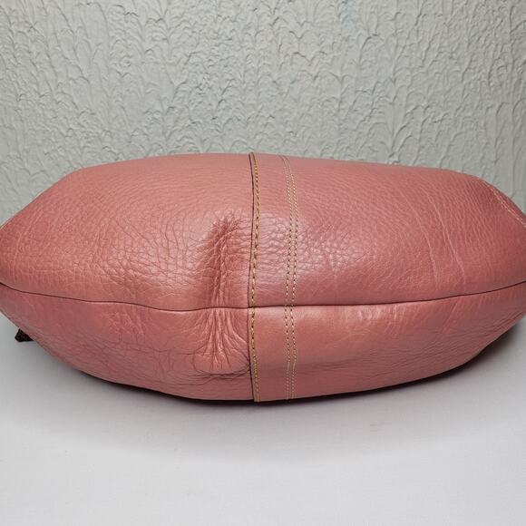 RARE Coach VTG Soho Bag Pink Mauve Leather Studded Western Boho Braided Purse - Picture 12 of 16